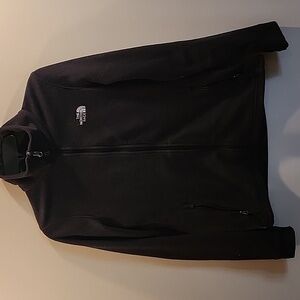 North Face black zip up XS